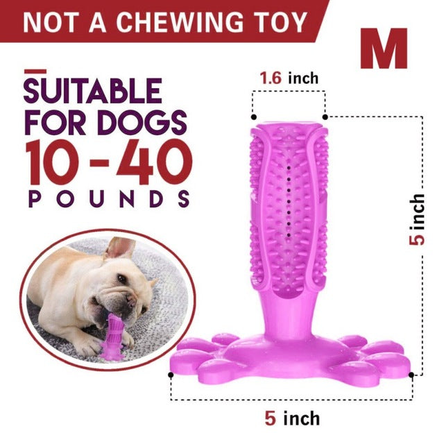 Pet Dog Toothbrush Chew Toy Doggy Brush Stick Soft Rubber Teeth Cleaning Dot Massage Toothpaste for Small dogs Pets Toothbrushes