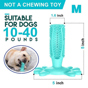 Pet Dog Toothbrush Chew Toy Doggy Brush Stick Soft Rubber Teeth Cleaning Dot Massage Toothpaste for Small dogs Pets Toothbrushes